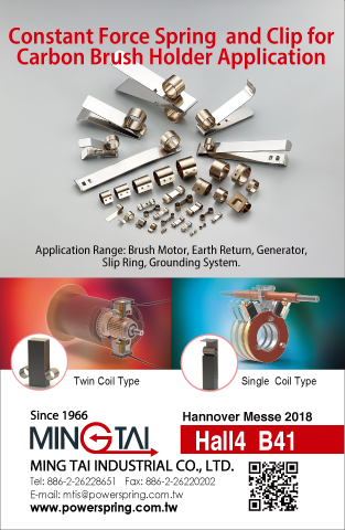 Constant force springs for carbon brushes